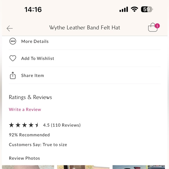 Free People Wythe Leather Band Felt Hat - Picture 9 of 9